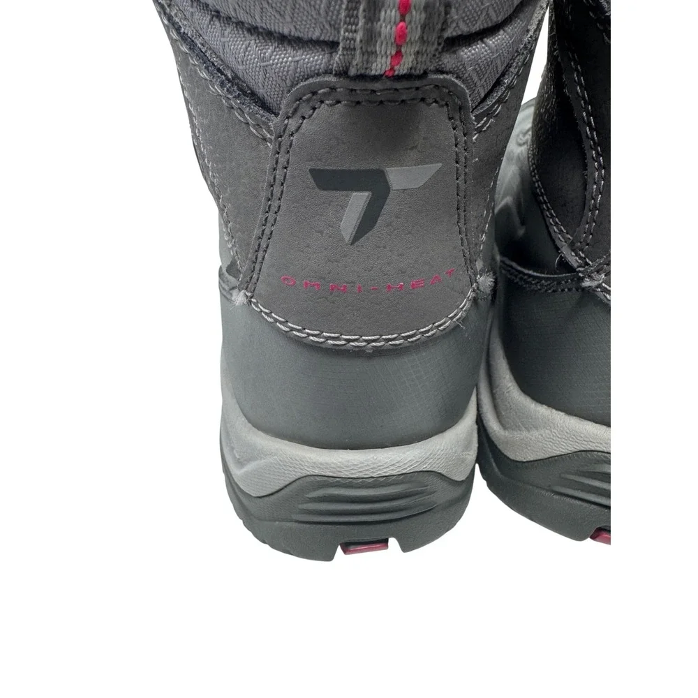 🔥Columbia🩷🩶 Titanium OutDry Waterproof Winter Boots‎ Grey Pink 600g Omni-Heat